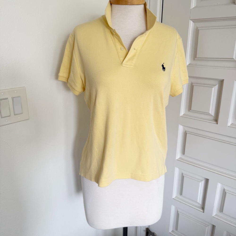 Ralph Lauren Sport Slim Fit Polo Shirt Buttercream Yellow Cotton Size XL